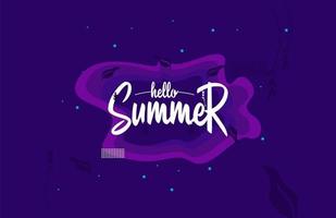 Paper Art Stylized Hello Summ... vector