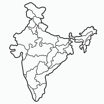 doodle freehand drawing of india map. 4504536 Vector Art at Vecteezy