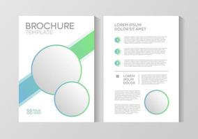Flyer brochure design, business cover size A4 template, geometric circle green color