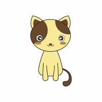 Cute Cat Is Sitting Collection vector