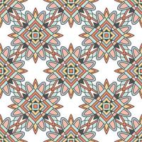 Abstract geometric design in pastel colors. Ethnic decorative art in pink, blue and gray. Indian style pattern. vector