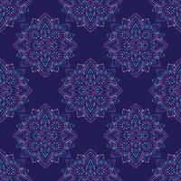 Seamless pattern. Decorative pattern with mandalas in beautiful colors. Vector background