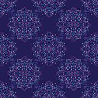 Seamless pattern. Decorative pattern with mandalas in beautiful colors. Vector background