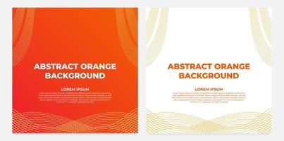 abstract orange gradient social media post template collection design vector