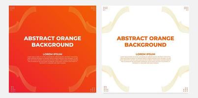 abstract orange gradient social media post template collection design vector