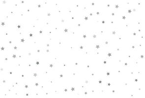 Fondo de Navidad con estrellas plateadas. Confeti de celebración de estrella de plata. vector