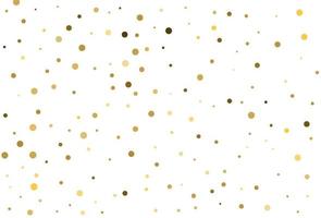 Christmas classic round confetti. Gold polka dot confetti. vector