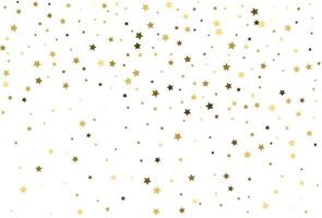 fondo de navidad con estrellas doradas. confeti de celebración de estrellas doradas. vector