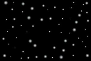 Drawing of snowflakes on a black background. vector