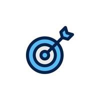 Target icon design vector illustration with symbol accuracy, aim, goal, dartboard for advertising business