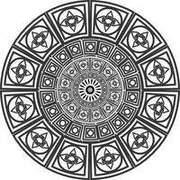 Round mandala, boho vector