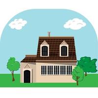 villagehouse flat design vector