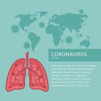Information about the covid-19 virus. Lungs contaminated by the virus