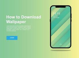 diseño de papel tapiz de pantalla de teléfono móvil abstracto y moderno vector