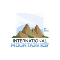 vector graphic of international mountain day good for international mountain day celebration. flat design. flyer design.flat illustration.