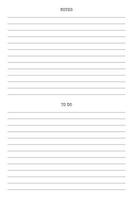 to do list notes personal planner diary template with type written font. Monthly calendar individual schedule minimalism restrained design for business notebook vector