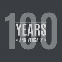 plantilla logo 100 años aniversario vector illustration