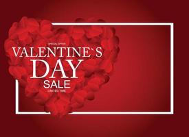 Valentines Day Sale, Discont Card. Vector Illustration