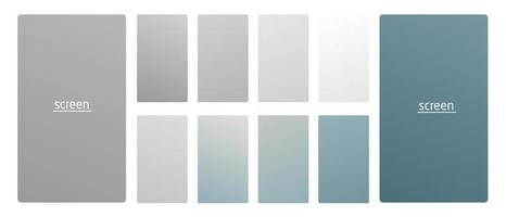 Vibrant and smooth gradient soft gray colors for devices, pc and modern smartphone screen backgrounds set vector ux and ui design illustration