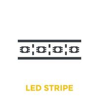 LED stripe icon vector