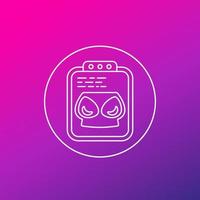 Mammogram icon, line vector design