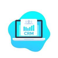 CRM system software icon, vector