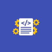 code optimization icon, vector, flat style vector