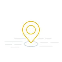 pinpoint, gps tracking line icon vector