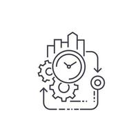 production cycle, efficiency line icon vector