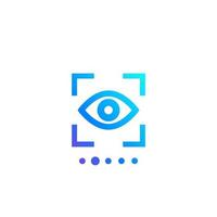 retina scan, biometric recognition, eye scanner vector