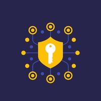 security, secure communication and encryption icon vector