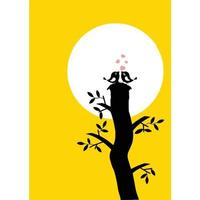 Loving Birds in a Tree vector