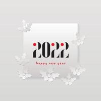 prin2022 feliz año nuevo plantilla de diseño de navidad. diseño de logotipo para tarjetas de felicitación o para marca, banner, portada, tarjeta feliz año nuevo 2022t vector