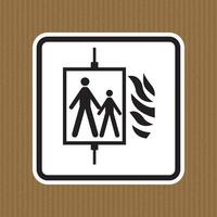 Fire Do not use the elevator. vector