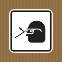 Caution Sign Wear Protective Equipment,With PPE Symbols vector