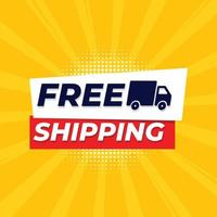 Free delivery and free shipping icon modern design template. vector