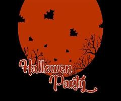 halloween party poster background in red and black color vector