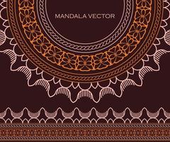 Cool mandala background illustration, with brown color, great for invitation design materials, Ramadan posters, banners, yoga and promotional media vector