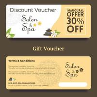 Salon and spa gift voucher template vector illustration