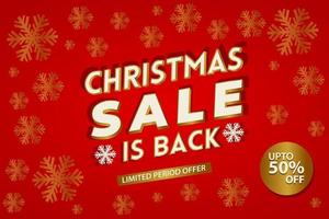 Christmas sale shopping banner vector illustration template