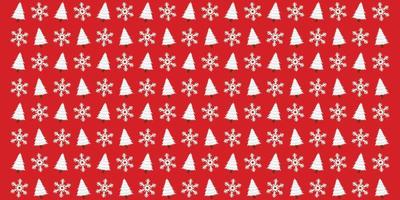 Snowy Christmas tree pattern background vector illustration