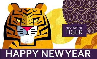 feliz Año Nuevo. año nuevo del tigre. ilustración vectorial. vector