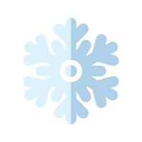Snowflake Icon. Flat Style. Christmas and Winter Traditional symbol for logo, print, sticker, emblem, greeting and invitation card design and decoration vector