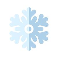 Snowflake Icon. Flat Style. Christmas and Winter Traditional symbol for logo, print, sticker, emblem, greeting and invitation card design and decoration vector