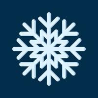 Ilustración de vector de copo de nieve. símbolo tradicional de Navidad e invierno para diseño y decoración de logotipos, estampados, adhesivos, emblemas, tarjetas de felicitación e invitaciones