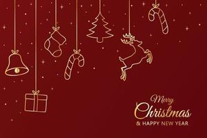 Hand drawn christmas background vector