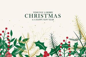 Hand drawn christmas background vector