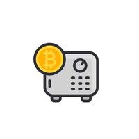 bitcoin secure deposit icon vector