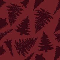 Vector pattern with illustrations of trees.