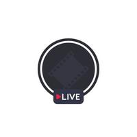 Live stream, broadcast vector icon